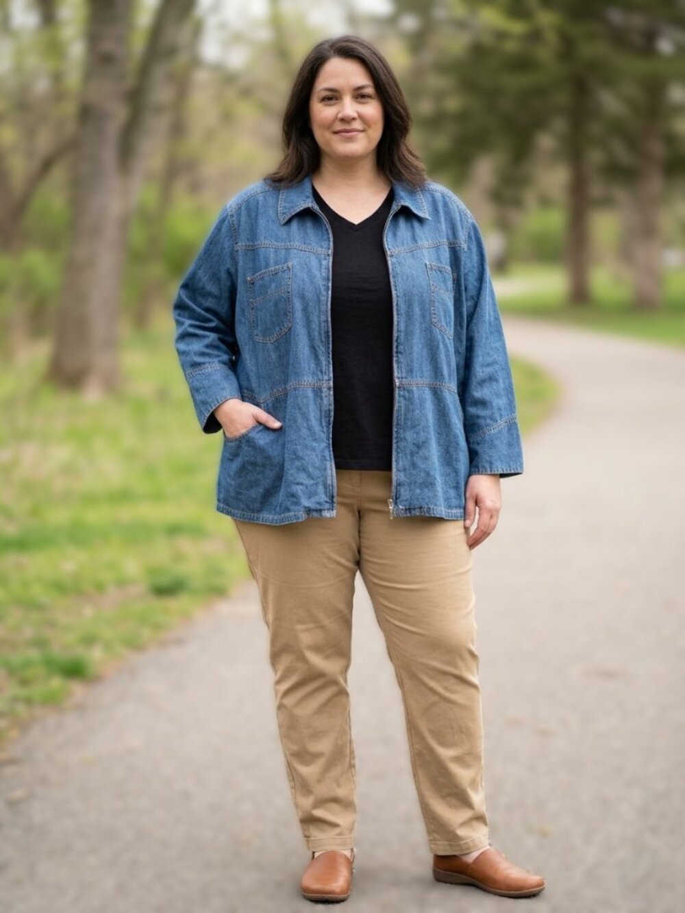 CAROLE LITTLE Denim Jacket. Plus Size 24W